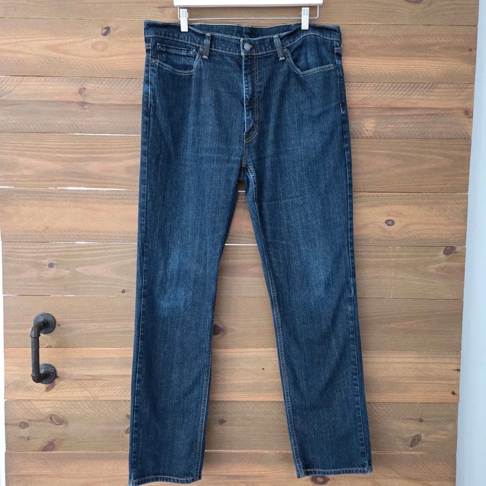 Levi's 541 Athletic Taper Blue Stretch Denim Jeans Mens 40x34